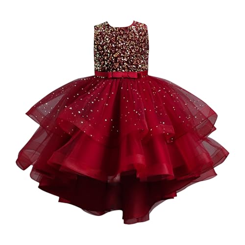 3-15Y Girls' Dresses Tulle Bow Belt Princess Dress Pageant Party Outfits Sundresses Formal Birthday Evening Gown