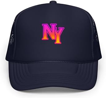 Foam Trucker Hat USA | Patriotic New York Baseball Cap | Classic Mesh Snapback | Vintage Retro Style for Men & Women