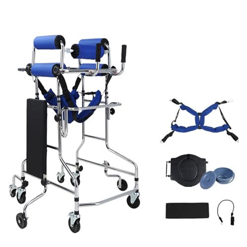 Bipedestador Para Personas Mayores, Andador Ligero Con Asiento, Antivuelco Y Antivuelco, Con Frenos De Rueda Universales, Adecuado Para Personas Discapacitadas, Adultos Con Derrame Cerebral(Men)