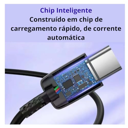 Cabo Tipo C Turbo USB Tipo C USB-C Carregamento Rápido Cabo de Dados Reforçado Compatível Para Andro