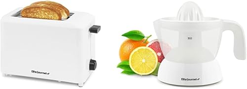 Elite Gourmet ECT-1027# - Tostadora Cool Touch de 2 rebanadas con ranuras extra anchas de 1.5 pulgadas, botón de cancelación, bandeja desplegable
