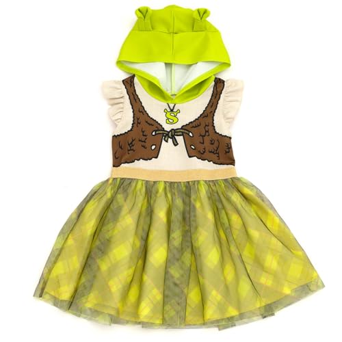 DreamWorks Shrek Little Girls Scuba Cosplay Tulle Tutu Dress Green/Pink 7-8