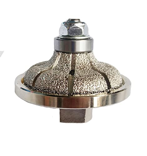 3/4 Inch F20 Ogee Edges Vacuum Brazed Diamond Hand Profiler Router Bit Profile Wheel with 5/8-11 Thread for Granite Concrete Marble Countertop