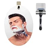 Deluxe Larger Anti-Fog Shower Mirror| Fogless Bathroom Shaving Mirror | Long-Lasting Removable Adhes