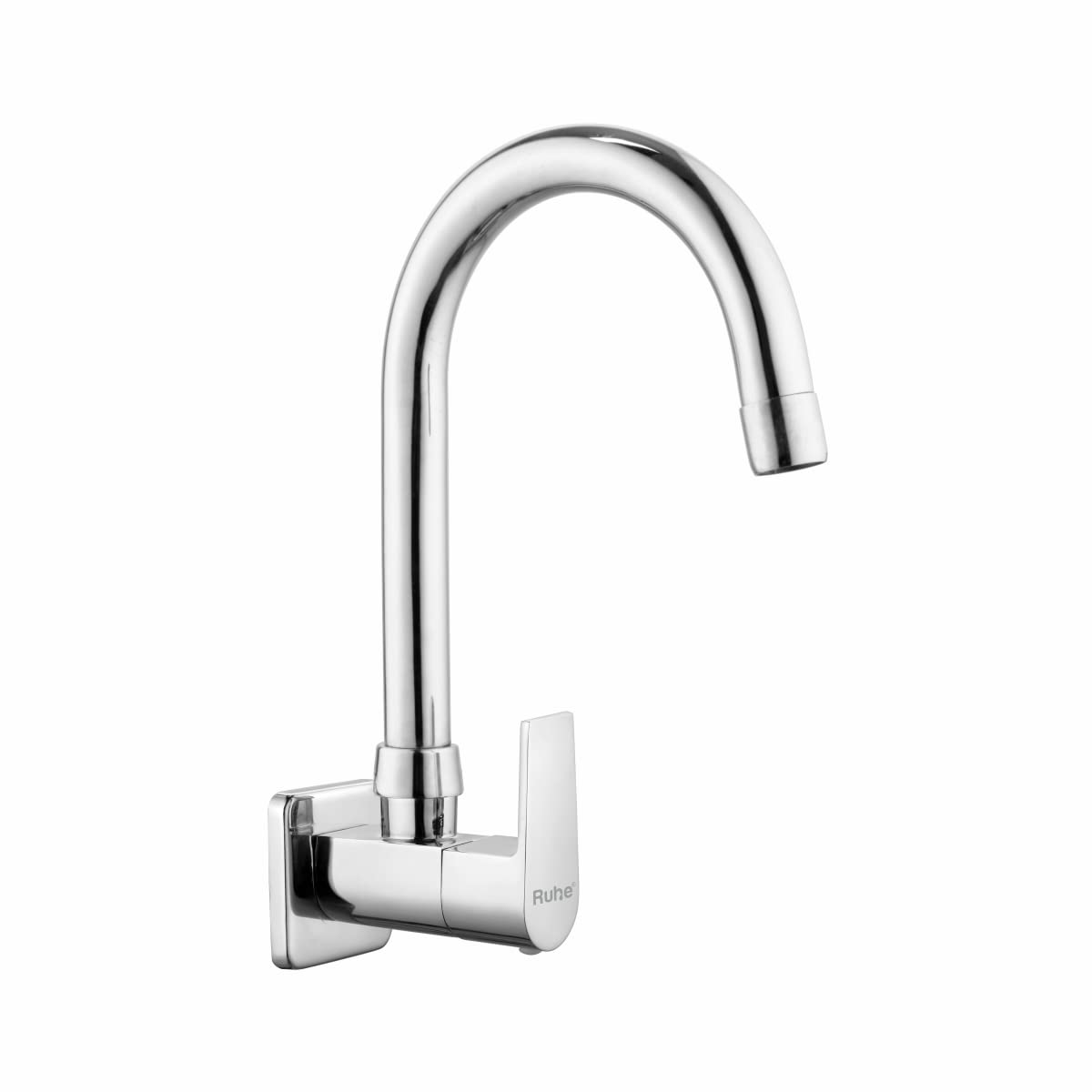 Ruhe® Elixir Sink Cock with Swivel Spout Brass Faucet/Tap | 15 Inches Spout | Wall Mount | Chrome Finish Faucet/Tap for Kitchen Sinks (B0C61GBPVJ) Amazon Price History, Amazon Price Tracker