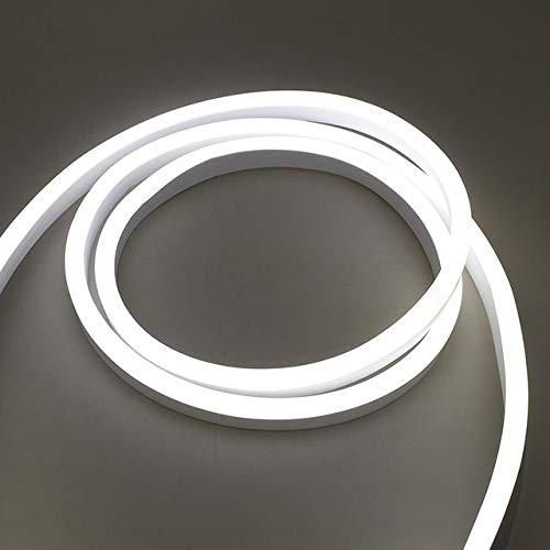 Tira de LED neón flexible resistente al agua 20m 24V blanco miniatura 7