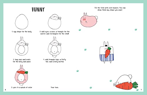 How to Draw a Bunny and Other Cute Creatures with Simple Shapes in 5 Steps (Drawing with Simple Shapes) - Image 2