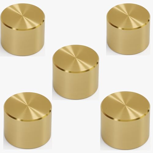 5x Universal Dimmer Light Switch Replacement Knob Luxurious Polished Brass Gold