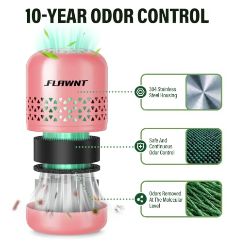 Image of Fridge Deodorizer, Lasts Up to 10 Years, Stainless Steel, Hot Pink