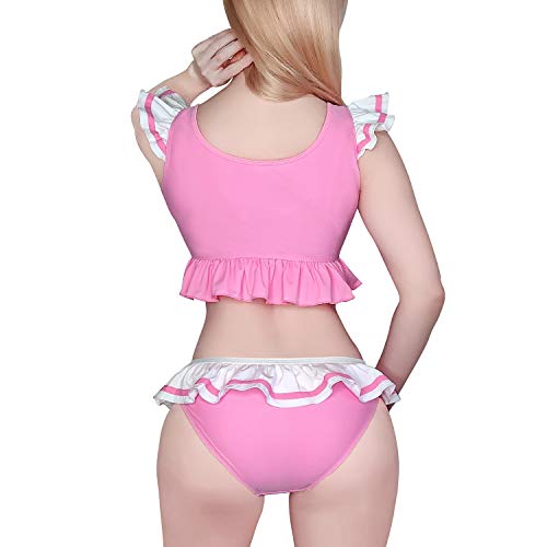 Littleforbig Ruffled Flounce Tankini Set Two-Piece Swimwear Bathing Suit Swimsuit – Anime Idol3