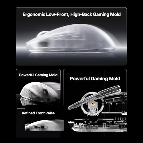 Image of ATK Blazing Sky Zero Wireless Gaming Mouse, PAW3950 Ultra Sensor, Nordic 54L15, 8k Poling Rate, 44g Lightweight, Wired /2.4G (Zero, Frosted White)