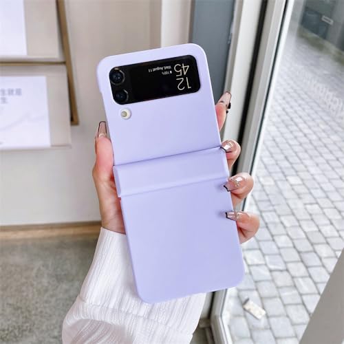 Étui PC rigide Samsung Galaxy Z Flip4 premium, coque de protection fine et épurée violette