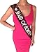 Bridesmaid Lace Sash - Maid of Honor Lace Sash - Perfect for Bachelorette Party, Bridal Shower & Wedding Party (Maid of Honor, Black & Silver)