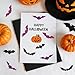 Alynta Halloween Bat Stickers - 600Pcs Holographic Waterproof Purple Bat Labels Stickers 1.5 Inch Cute Halloween Stickers for Goodie Bags Envelope Seals Scrapbook Party Decorations (Purple and Black)
