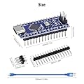 Nano Scheda di Sviluppo con Cavo Binghe 2 Pezzi Nano-V3 Scheda di Sviluppo con Chip CH340 Type-C Interfaccia 5V 16M 328P Microcontrollore Compatibile con Arduino IDE #6