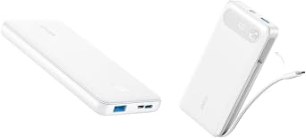 Anker Power BankPowerCore 10K,Compact Travel-Ready 10,000mAh Battery Pack Power Bank, 20,000mAh Portable Charger with Built-in USB-C Cable, 87W Max Fast Charging Battery Pack