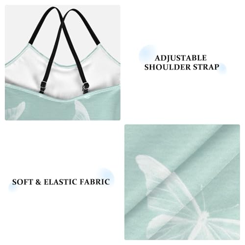 Butterfly Pattern Green Swimsuits for Girls 1-Piecing Swim Suit for Girls Bathing Suits for Teens3