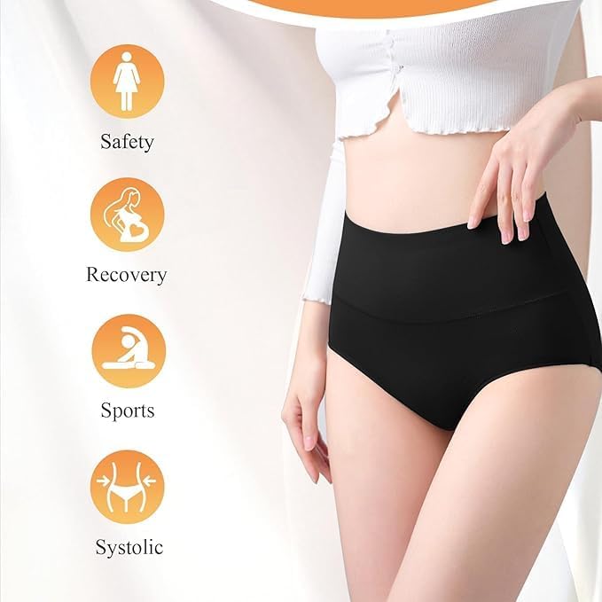 RUNYA Women's Underwear High Waisted Ladies Cotton Panties Soft Full Coverage Briefs 5 Pack (XX-Large) Multicolored - Image 2