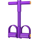 WXF Fitness Fußpedal Expander Bauchtrainer Sit-up Übungsgeräte Body Sculpture Bauch Trainer Yoga Bodybuilding Training Band Elastic Zugseil Zugseil Puller Universelles (Color : 4 Latex Tubes Purple)