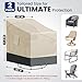 Extra Heavy Duty Patio Chair Covers Waterproof Up to 8000pa, 2 Pack Patio Furniture Covers for Outdoor Swivel/ Rocking Chair/ Adirondack Chairs, Outdoor Seat Cover with Air Vents, 33