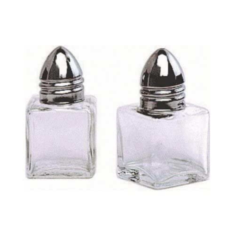 Genware NEV-008-1 Individual Salt Pot, Glass, 20 mm x 20 mm x 55 mm