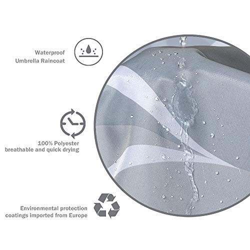 image for Uphome Fabric Shower Curtain, Grey Water/Teardrop Cloth Shower Curtain