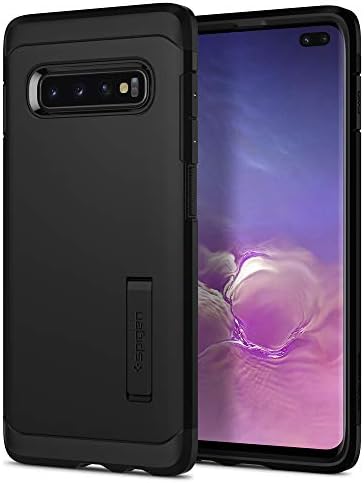 Spigen Tough Armor | Samsung Galaxy S10+ Case [Kickstand] [Air Cushion Protection] Galaxy S10 Plus Back Cover | TPU+PC - Black