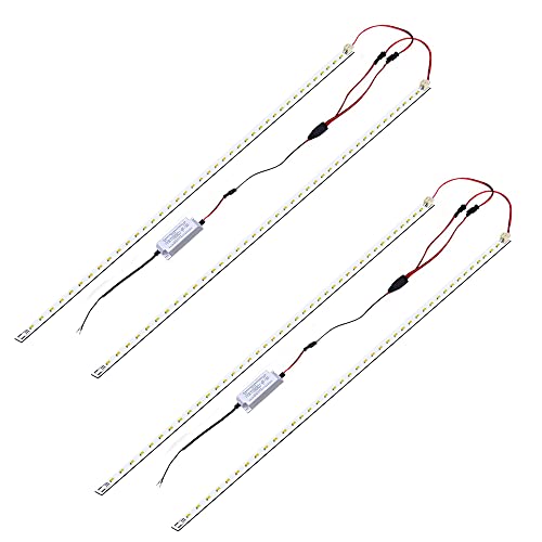 jimwhen 2Pack 4FT Magnetic LED Troffer Retrofit Kit, 2x4 FT LED Retrofit Kit,36W,5000K Daylight White, Super Bright 5400LM,0-10V Dimmable, T8 T10 T12 Fluorescent Replacement, Quick Easy Install