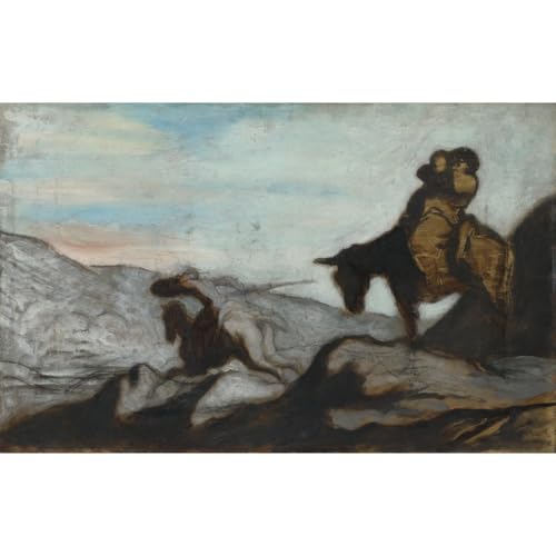 Toile Don Quichotte Daumier grand format pour décoration murale bureau