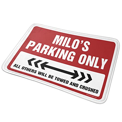 Tapis d'extérieur Milo's Parking Only, protégez votre man cave