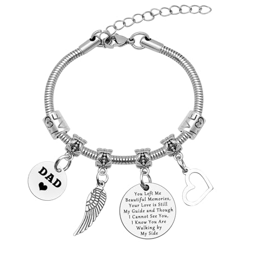 Memorial Gift for Loss of Dad Bracelets Remembrance Gifts for Loss of Father Sympathy Bracelet for Loss of Dad In Memory of Loved Gifts Bereavement Bracelet Memory Gift for Loss of Father Mother