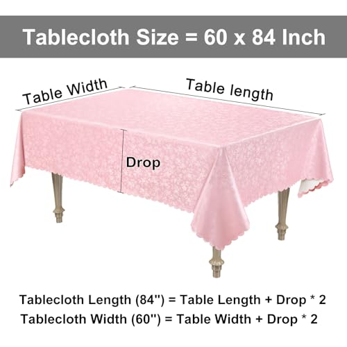 Smiry Rectangle Waterproof Heavy Duty Vinyl Tablecloths, 60 x 84 Inch by Smiry - Used condition - Image 8