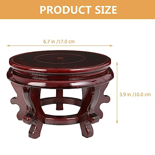 Yarnow Wooden Plant Stand Rustic Flower Pot Base Holder Stool New Oriental Style Plant Saucer Succulent Planter Pot Pallet Pedestal Fishbowl Rack For Indoor Outdoor Vase Display L #TOP2