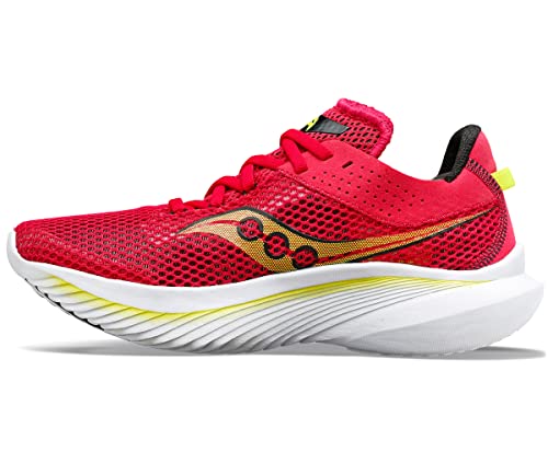 Saucony Tênis feminino Kinvara 14, Rosa vermelha, 38