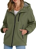 Yousify Womens Fleece Lined Rain Jacket Waterproof Lightweight Fall Winter Windbreaker Hooded Softshell Jackets