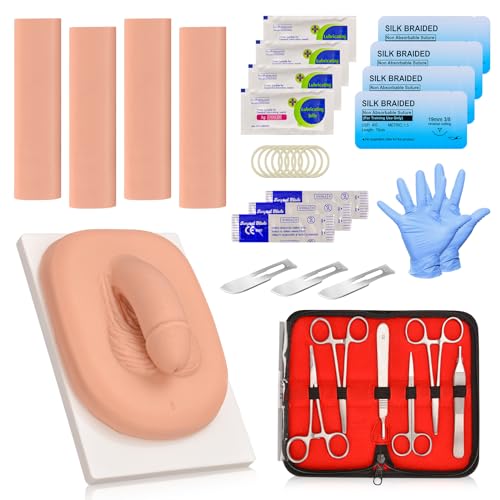 Image of Adult Male Circumcision Trainer Kit for Medical Students, Circumcision Simulator Set with Circumcision Tools for Practice Training-Light