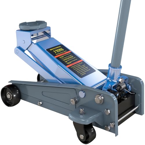 LARBANKE Floor Jack,3 Ton Capacity Fast Lift,Carbon Steel with Wheels car Jack,Heavy Car Floor Jack Max Lift Height 18.15