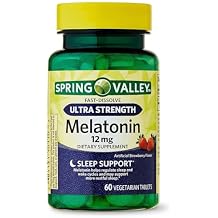 Melatonin Ultra Strength 12mg - Melatonin with 60 Tablets, Strawberry Flavor Melatonin, Fast-Dissolve Melatonin 12mg, Sleep Melatonin Support for Adults