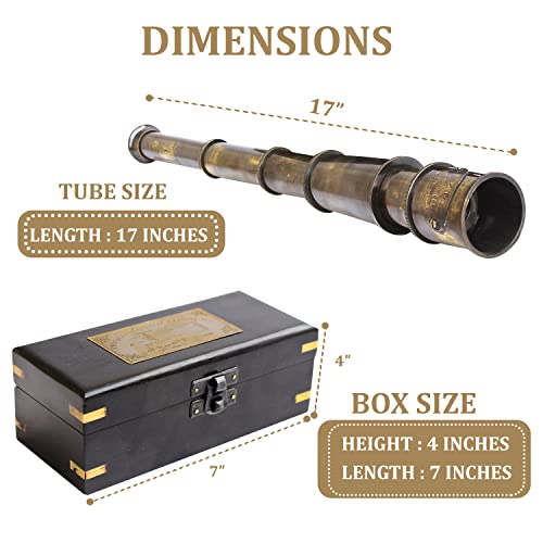 Maritime Antique Table Brass Telescope Royal Décor Collectiblesbuy Nautical Vintage Gifts #TOP2