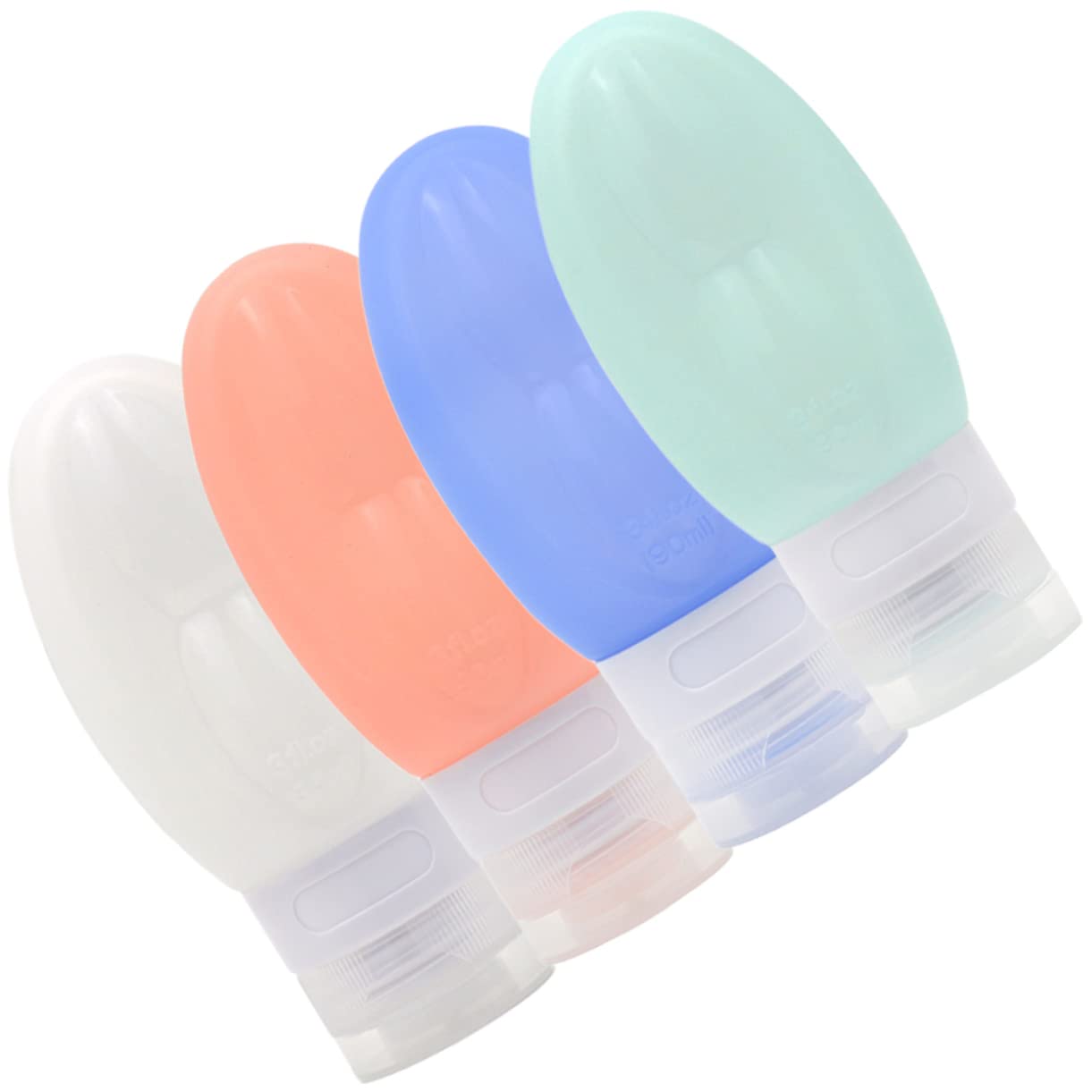 2 Set Bottiglie Ricaricabili Per Viaggio Contenitori Per Liquidi Per Cosmetici E Toiletries Ciascuna 4 Pezzi*2