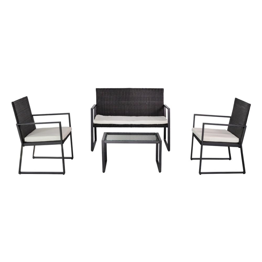 Aktive 61009 Zestaw mebli rattan ogrodowych, wielobarwny