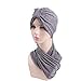 Produktbild MAOCAP Mütze Frauen Ethnischer Stil Baotou-Mütze Damen Herbst und Winter farbige Baumwollmütze Einteilige Schalmütze Kopftuchmütze Outdoor warm dunkelgrau