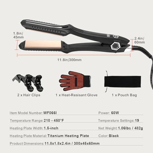 Plancha de Pelo Titanio 1.5 pulgadas con Control LCD miniatura 7
