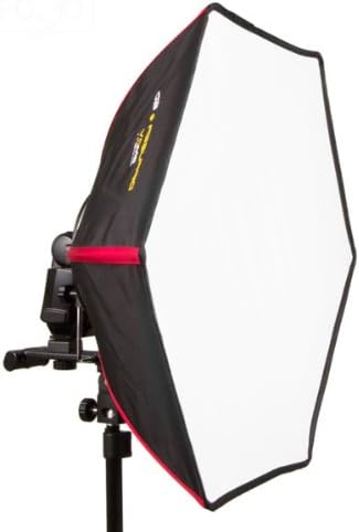 SMDV Firefly Pro Beauty Softbox Diffuser D40 (Light Area 40 cm for Flash Devices – Black/Red