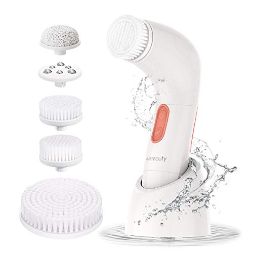 【New Version】ETEREAUTY Facial Brush Waterproof Body Facial Cleansing Brush Spin Brush for Deep