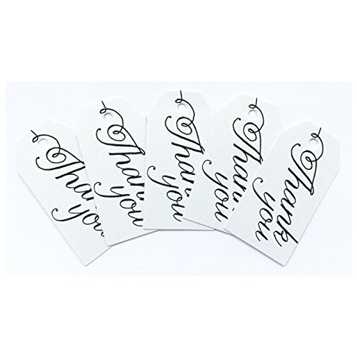 Lwr Crafts 100 Hang Tags With Jute Twines 100Ft Silver White Thank You #TOP1