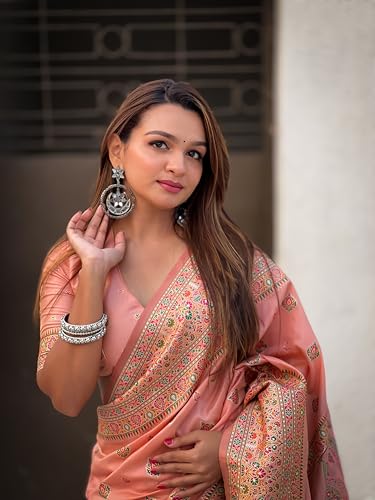 Image of Original Pashmina Kashmiri Silk Zari Woven Saree