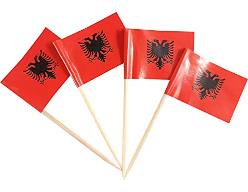 Pics drapeau Albanie JBCD lot de 200 cure-dents pour décoration cupcakes