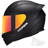 VCOROS Full Face Motorcycle Helmet for Unisex-Adults DOT Approved WS-609 Motorbike Street Bike