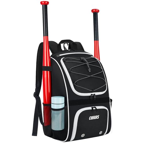 Ciihars Youth Baseball Bag - Baseball Backpack Bat & Glove Holder, T-Ball & Softball Equipment &...